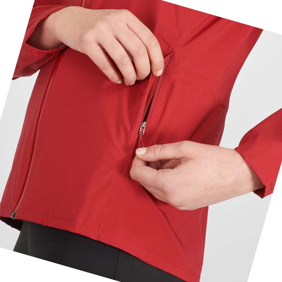 Chaquetas Salomon BONATTI WATERPROOF Mujer Rojos | MX 2476SGL